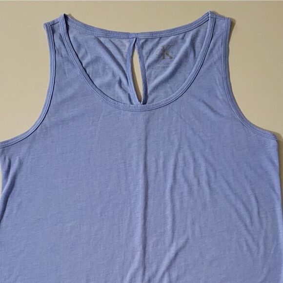 Calvin Klein Women's Blue Key-hole Back Swing Tank Top - Picture 6 of 10
